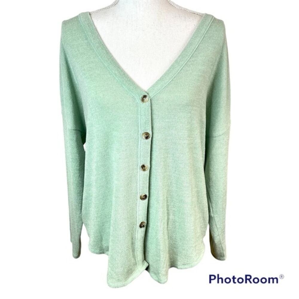 Style Rack Pastel Sea Foam Mint Green Cute Business Casual Preppy Cardigan SM